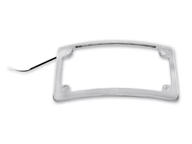 Picture of Chrome Curved Licence Plate Frame- with light